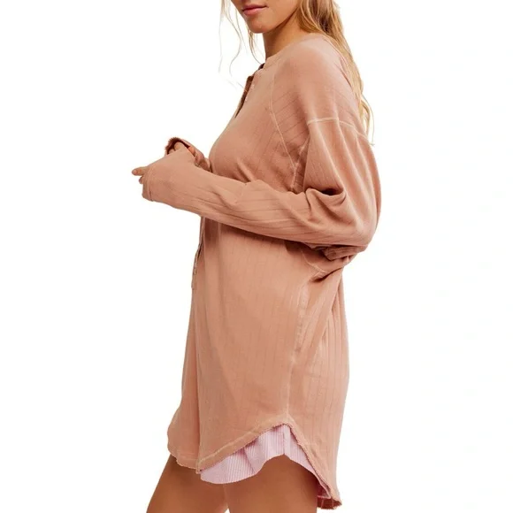 NWT Free People Long Sleeve Coffee Chat Pullover - Picture 3 of 6